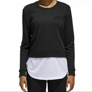 Adidas Dual Black White Mesh Sweatshirt Size Women’s S